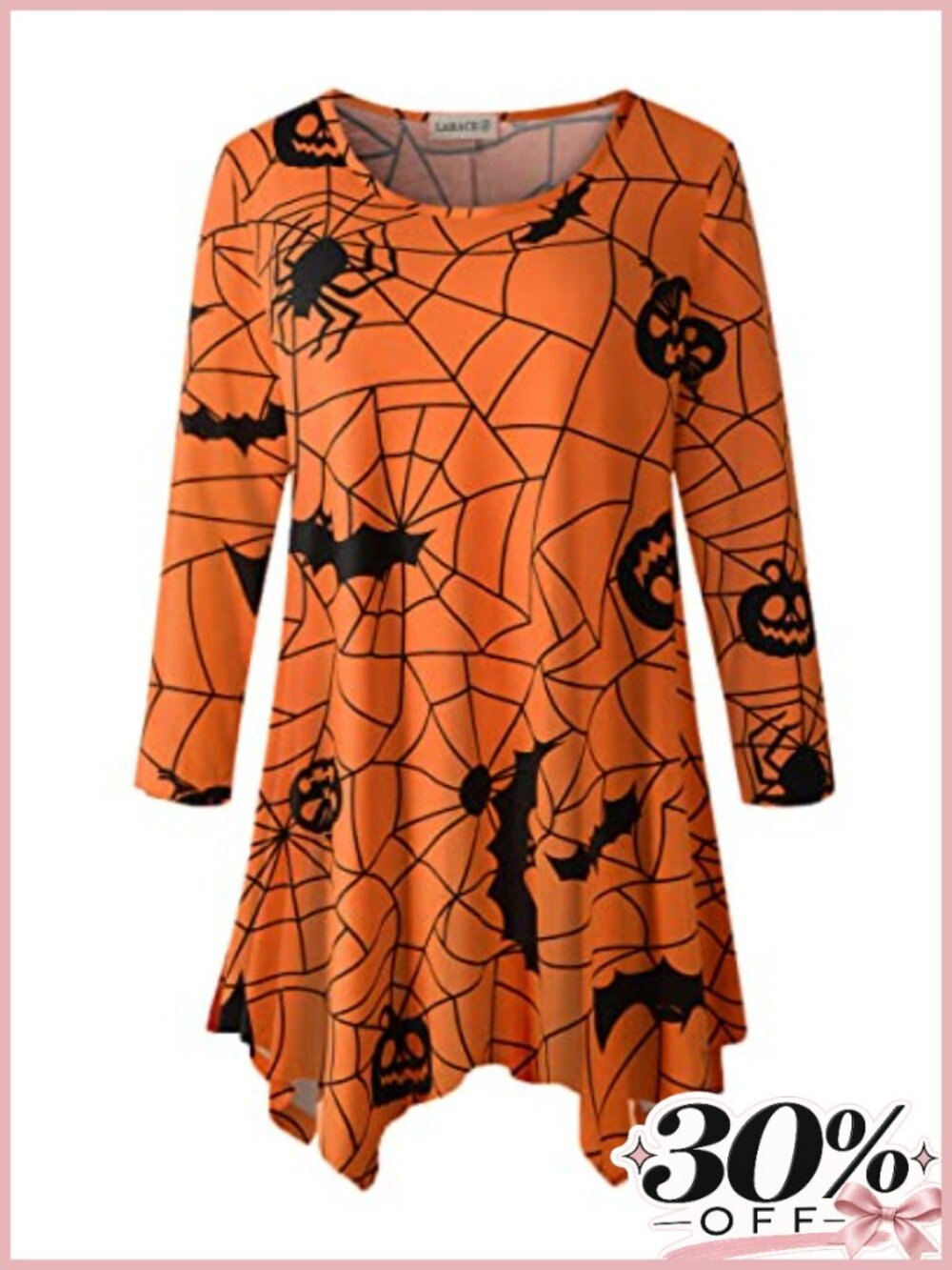 3/4 Sleeve Tunic Halloween Shirt